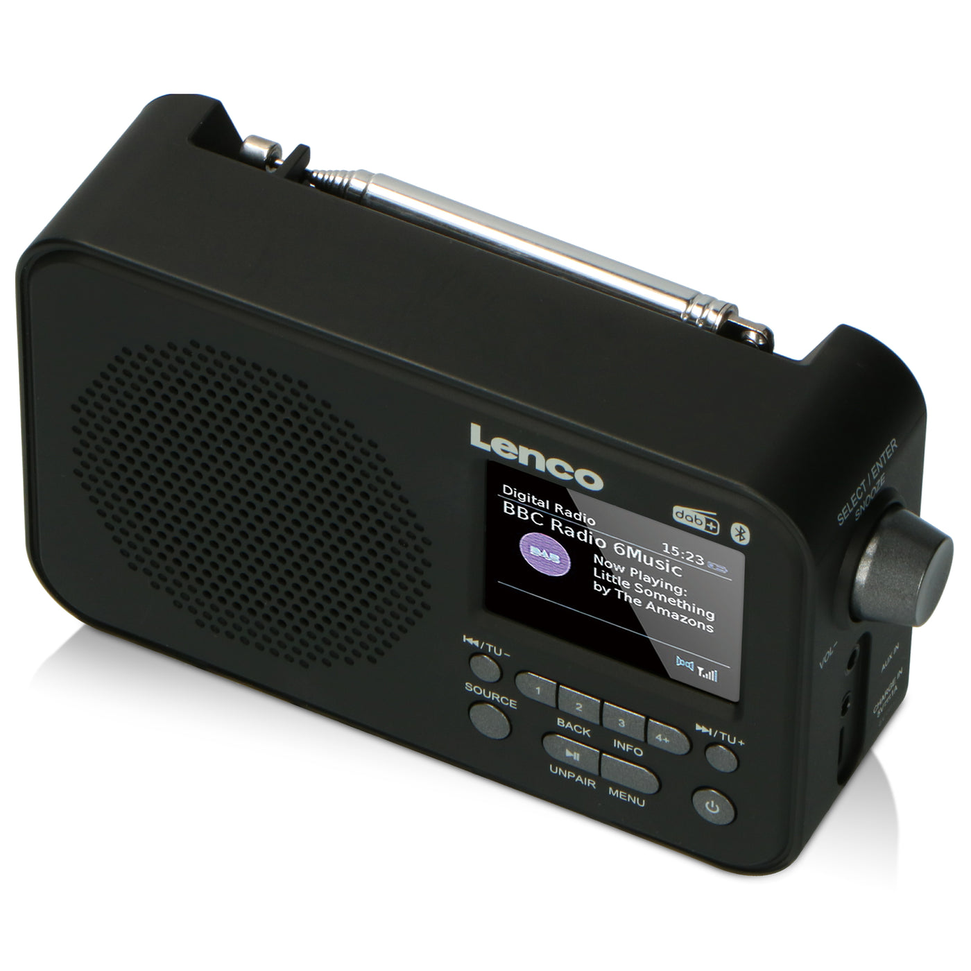 Lenco PDR-035BK - Radio DAB+/FM avec Bluetooth® - Noir