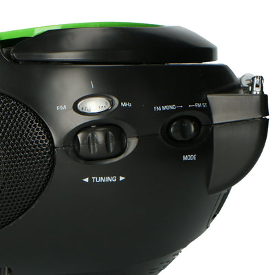 Lenco SCD-24 Green/Black - Radio portable avec lecteur CD - Vert/noir