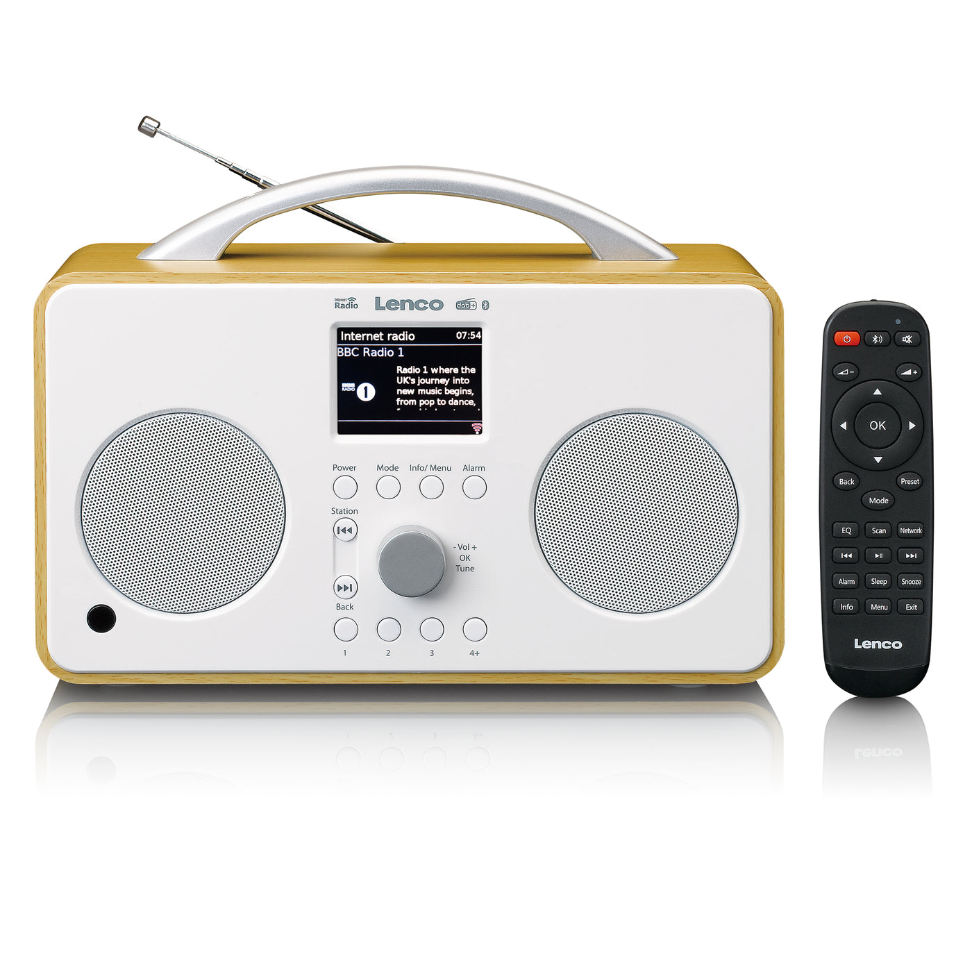 Lenco PIR-645WH - Radio Internet / DAB+ / FM avec Bluetooth® - Blanc