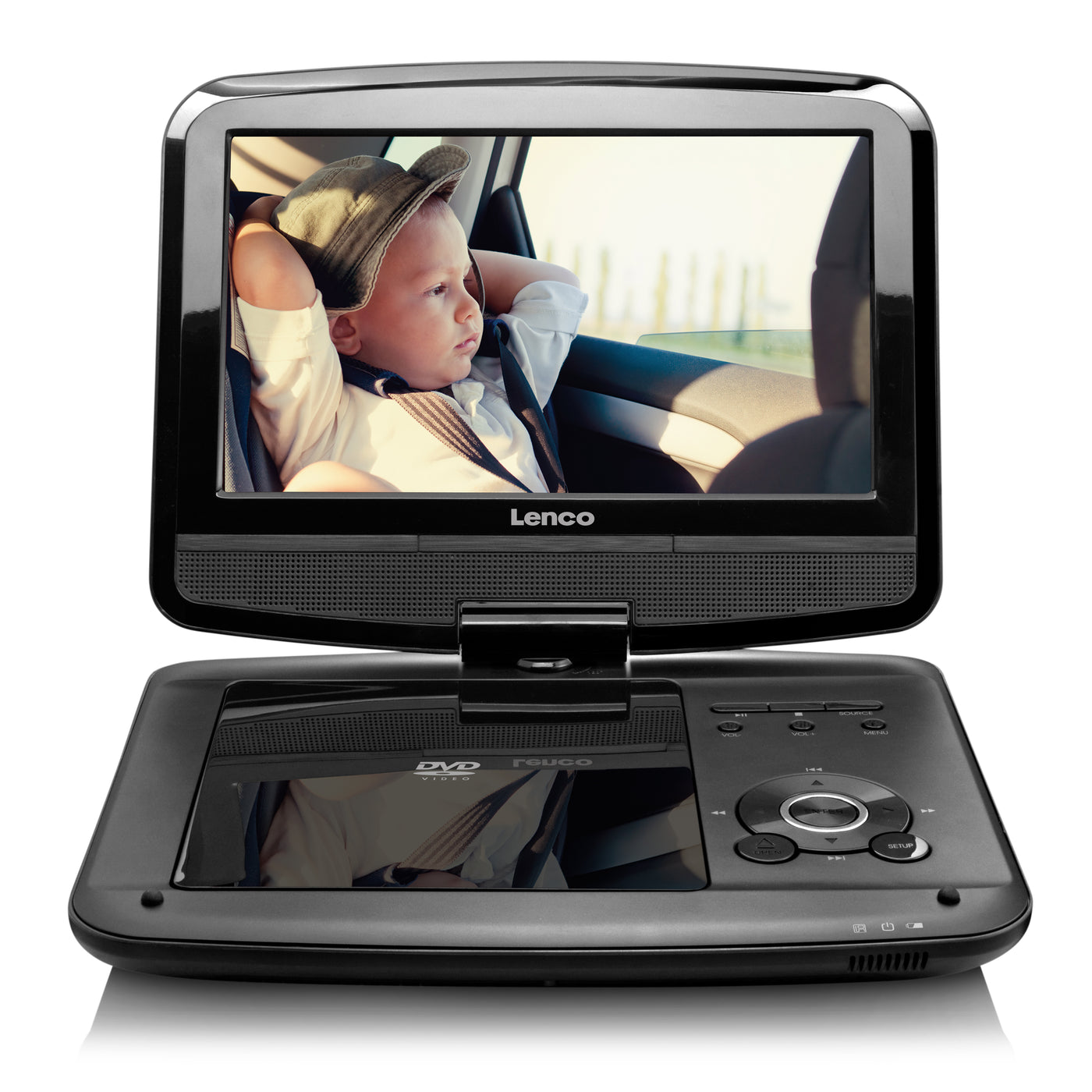 Lenco DVP-9413 - Lecteur DVD portable de 9 pouces avec récepteur DVB-T2 - Noir
