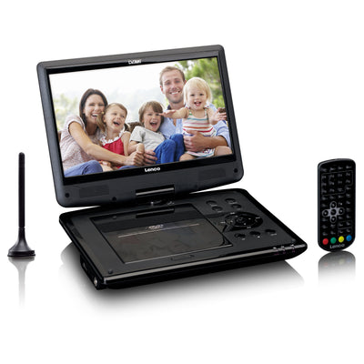 Lenco DVP-1064BK - Lecteur DVD portable 25,5 cm avec récepteur HD DVB T2 - Noir