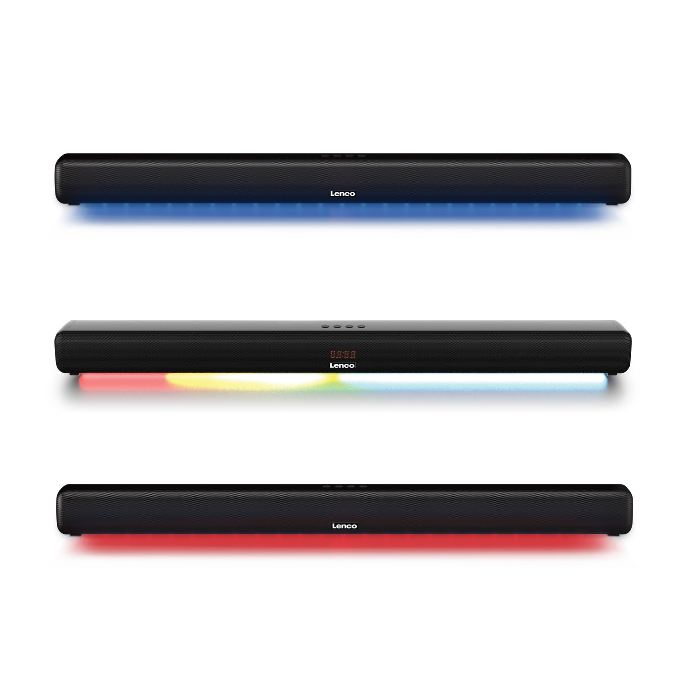 Lenco SB-042BK -85cm Bluetooth® Soundbar avec HDMI (ARC) et éclairage LED  - Noir