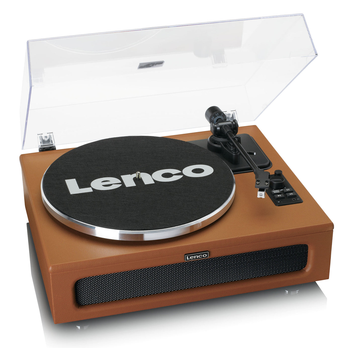 Lenco LS-430BN - Platine vinyle avec 4 haut-parleurs incorporés - Marron