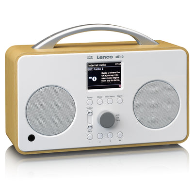 Lenco PIR-645WH - Radio Internet / DAB+ / FM avec Bluetooth® - Blanc