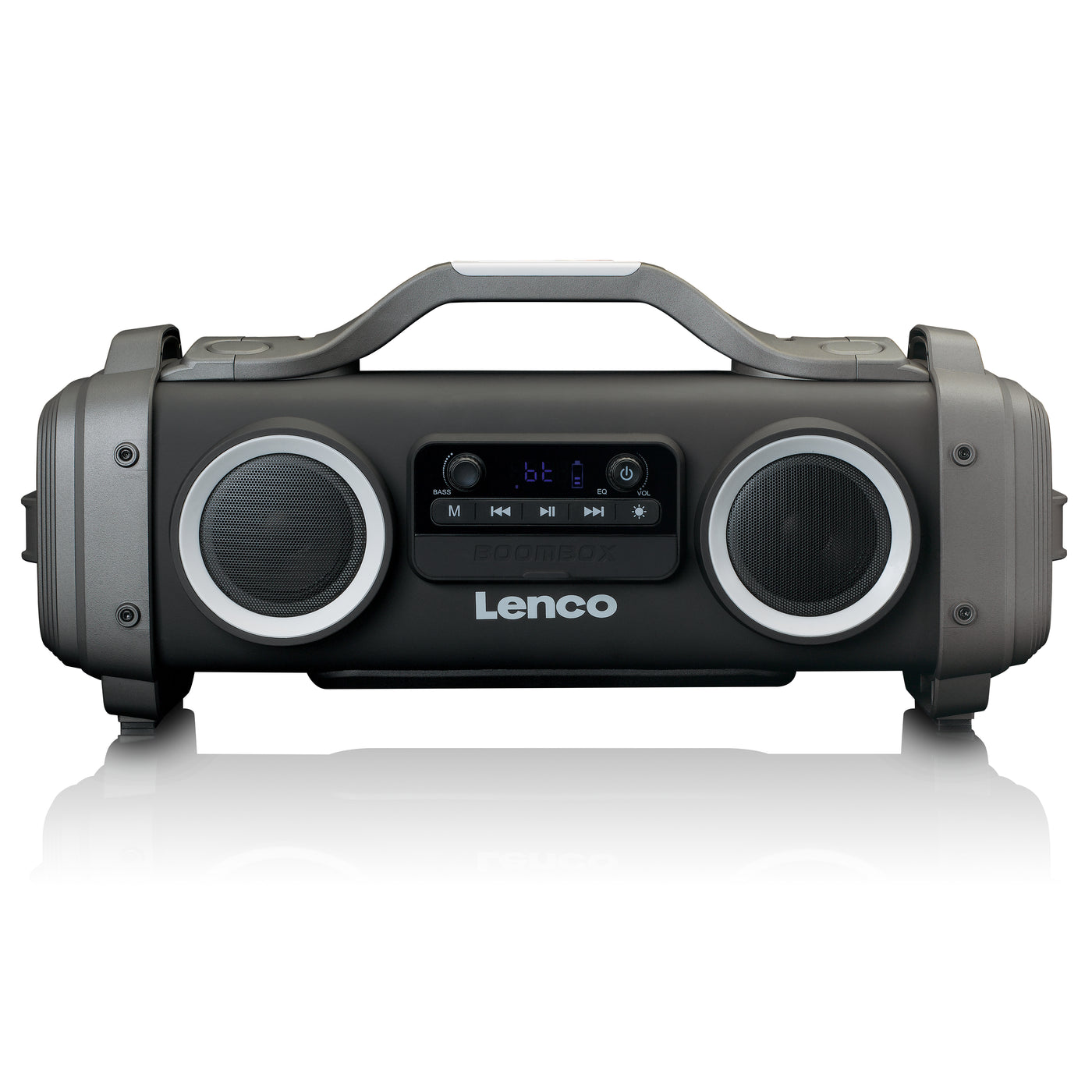 Lenco SPR-200BK - Enceinte Bluetooth® étanche avec radio FM, lecteur USB/micro SD et effets lumineux - Noir