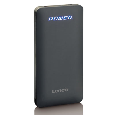 Lenco PBA-830 - Chargeur portable de 8 000 mAh avec connexions Apple et USB - Noir