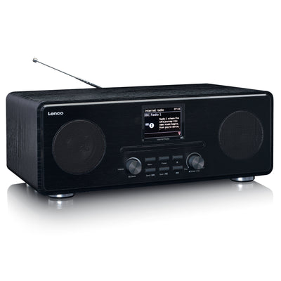 Lenco DIR-260BK - Radio Internet/DAB+/FM avec lecteur CD et Bluetooth®, noir