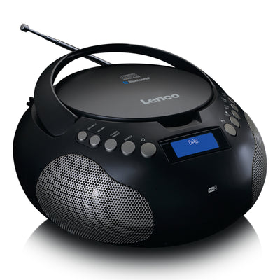 Lenco SCD-341BK - Radio stéréo portable DAB+/ FM avec Bluetooth® - Radio alimentée par batterie ou par secteur