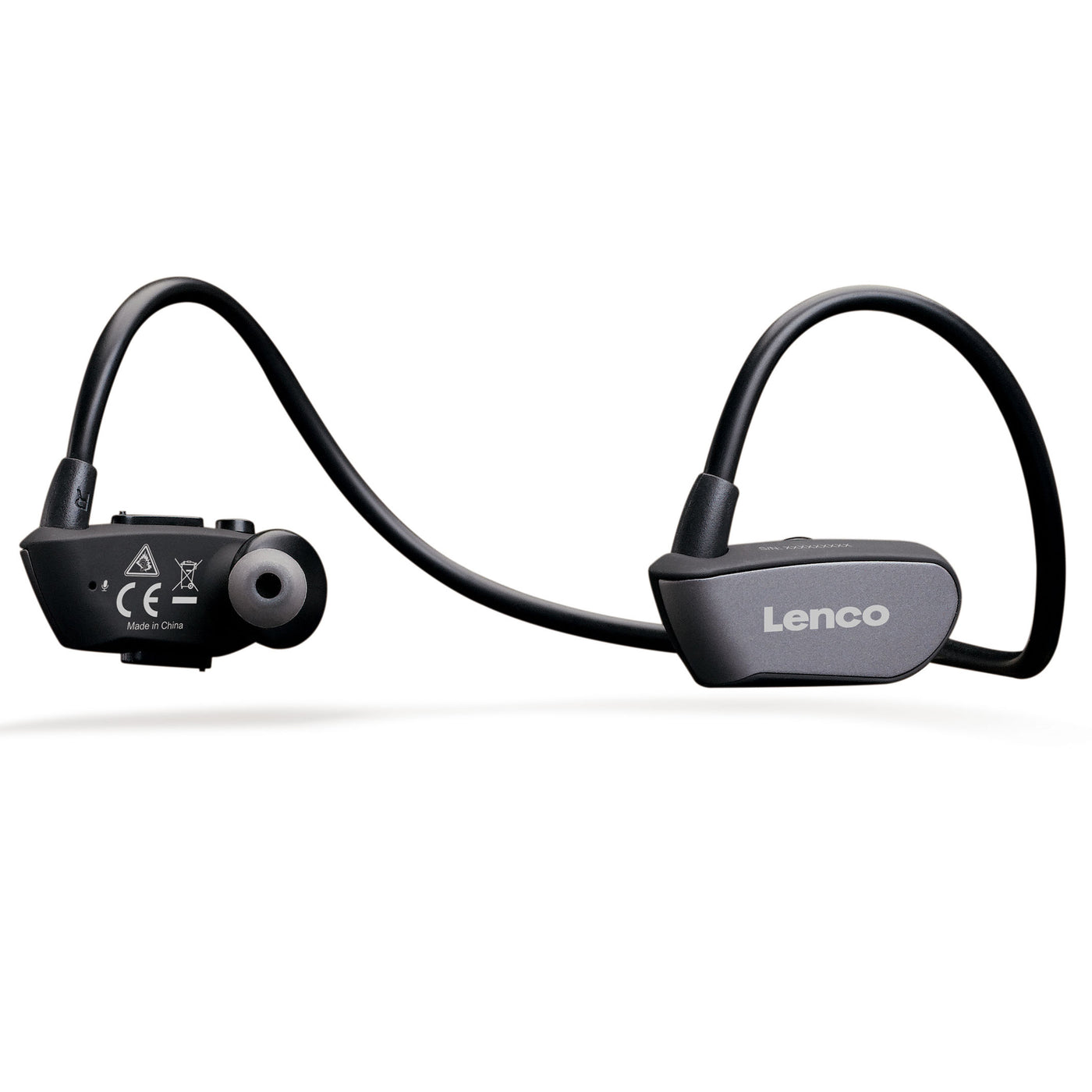 Lenco BTX-860BK - Casque de sport Bluetooth® étanche avec mémoire de 8 Go et lecteur MP3 - Noir
