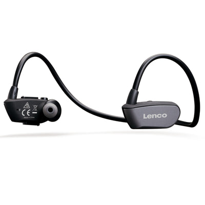 Lenco BTX-860BK - Casque de sport Bluetooth® étanche avec mémoire de 8 Go et lecteur MP3 - Noir