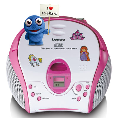 Lenco SCD-24PK kids - Radio portable avec lecteur CD - Rose