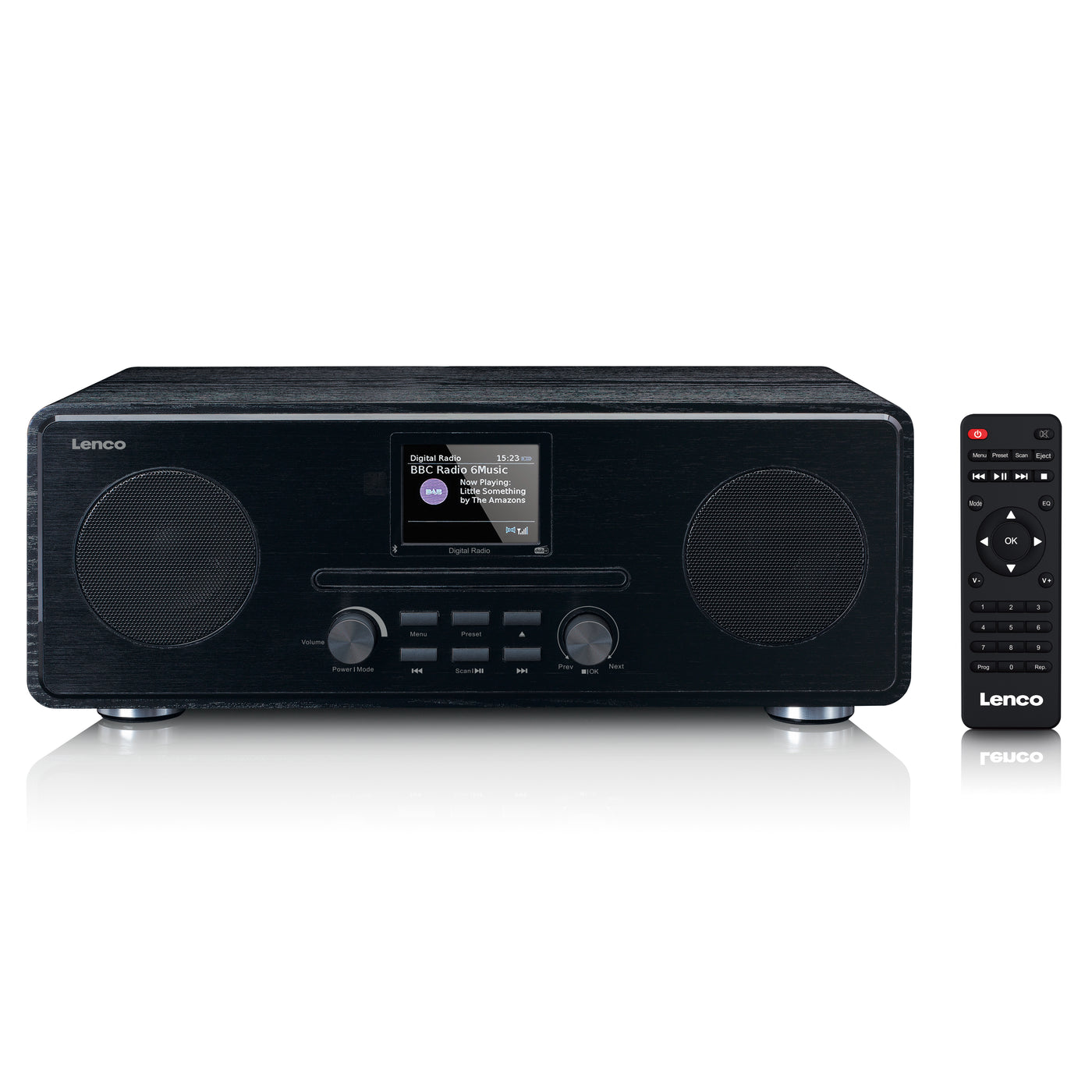 Lenco DAR-061BK - Radio DAB+/FM avec lecteur CD et Bluetooth® - Noir