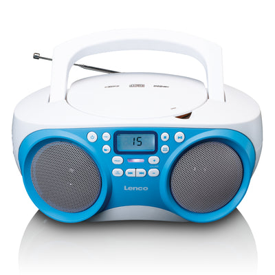 Lenco SCD-301BU - Radio / Lecteur CD portatif - Bleu