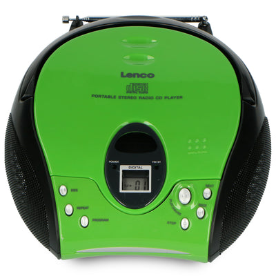 Lenco SCD-24 Green/Black - Radio portable avec lecteur CD - Vert/noir