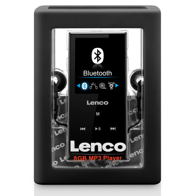 Lenco Xemio-760 BT Black - Lecteur MP3/MP4 avec Bluetooth® et mémoire de 8 Go - Noir