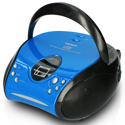 Lenco SCD-24 Blue/Black - Radio portable avec lecteur CD - Bleu-noir