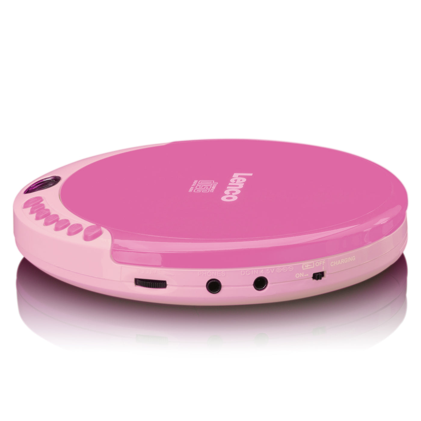 Lenco CD-011 - Lecteur CD portable avec fonction de rechargement - Rose