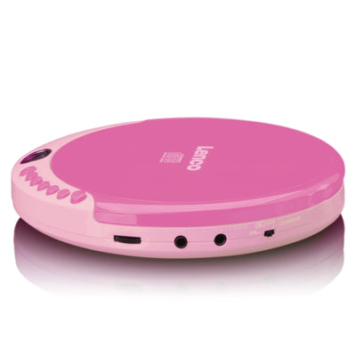 Lenco CD-011 - Lecteur CD portable avec fonction de rechargement - Rose