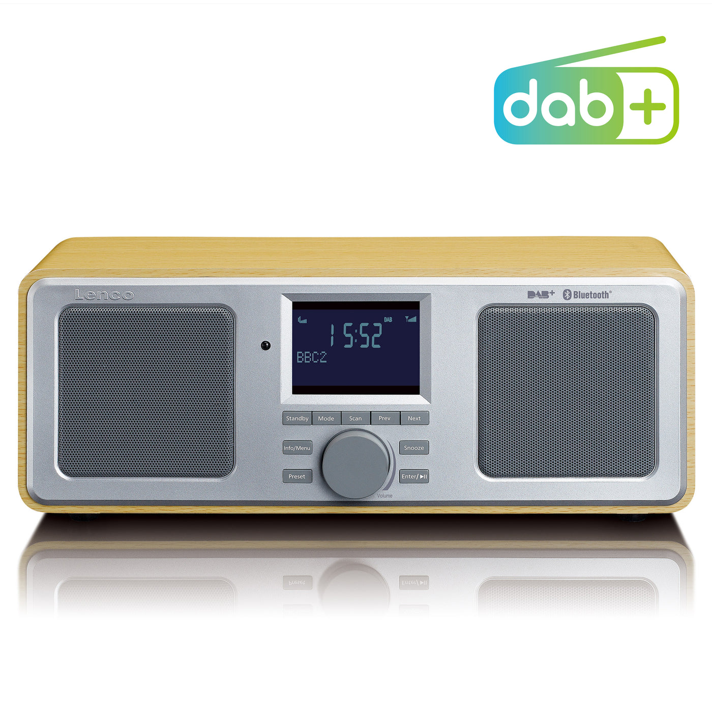 Lenco DAR-015WD - Radio de table - Bluetooth® - DAB+ - Bois