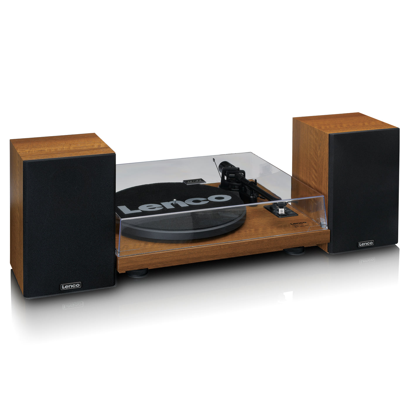 Lenco LS-480WD - Platine vinyle Bluetooth® avec deux haut-parleurs externes et 2 x 30 watts RMS, bois