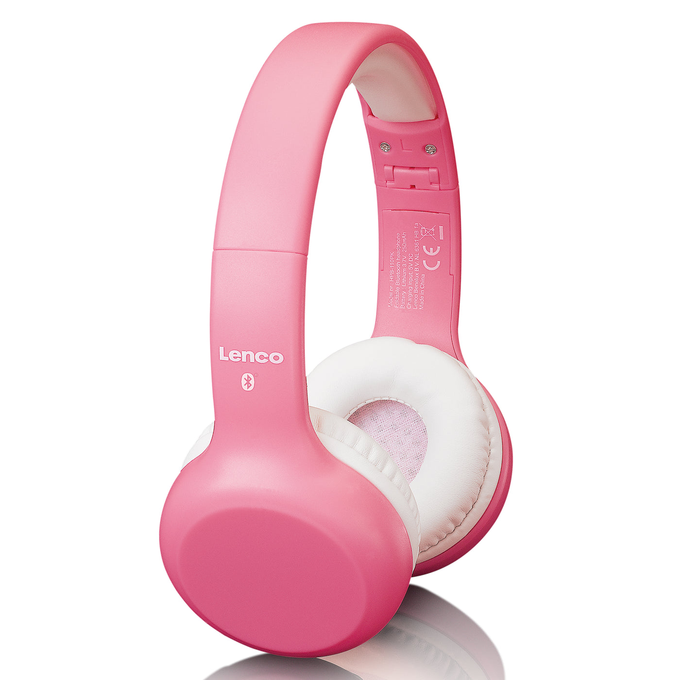 Lenco HPB-110PK - Casque Bluetooth® pliable pour enfants - Rose