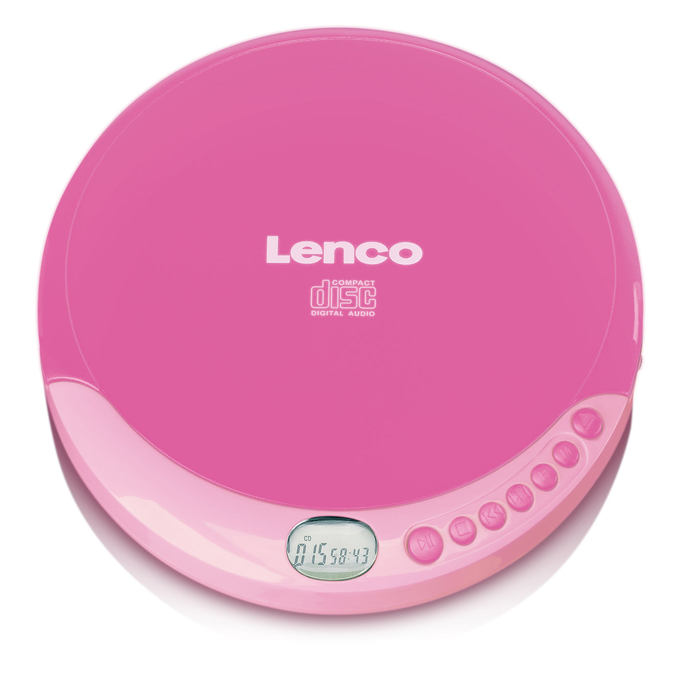 Lenco CD-011 - Lecteur CD portable avec fonction de rechargement - Rose