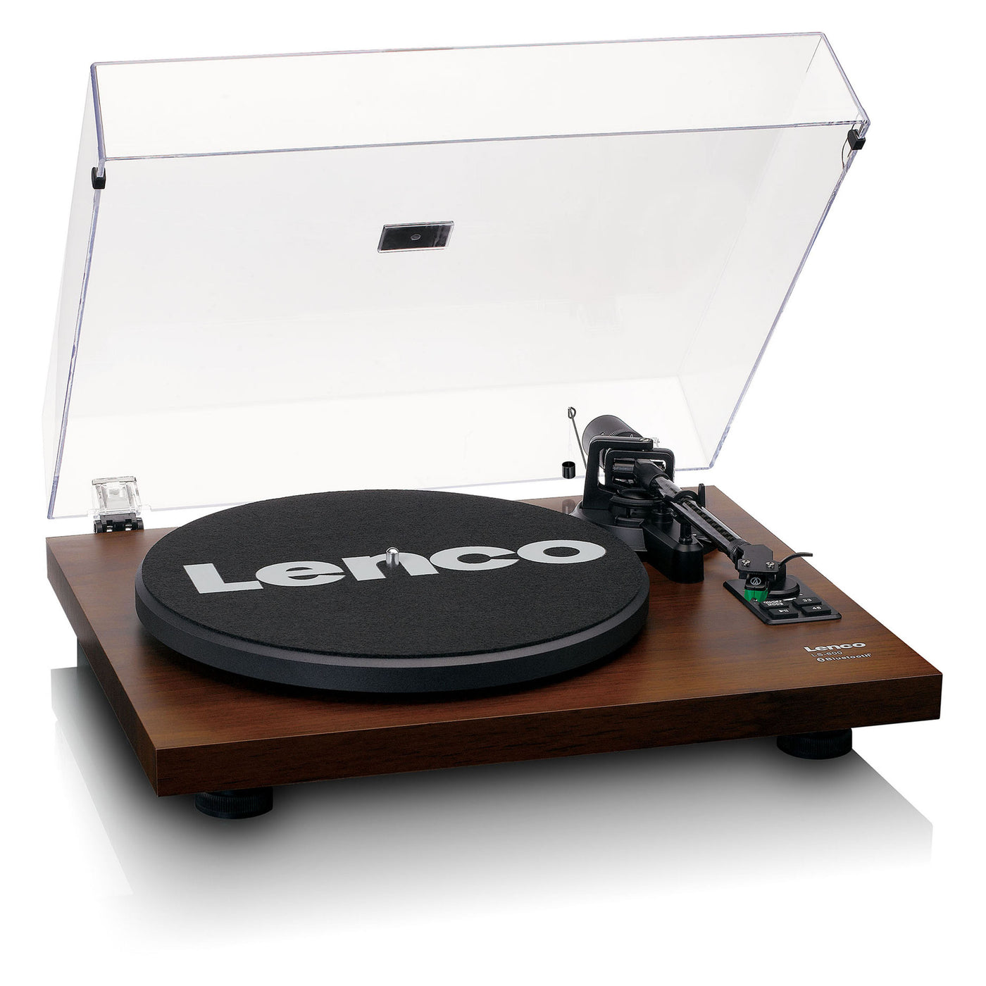 Lenco LS-600WA -Tourne-disque avec amplificateur intégré et Bluetooth® plus 2 haut-parleurs externes - Bois