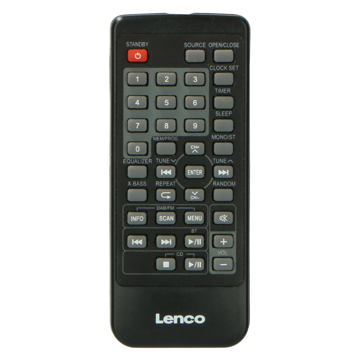 Lenco DAR-045BK - Chaîne Hi-Fi avec lecteur CD, radio DAB+/FM et Bluetooth® - Noir