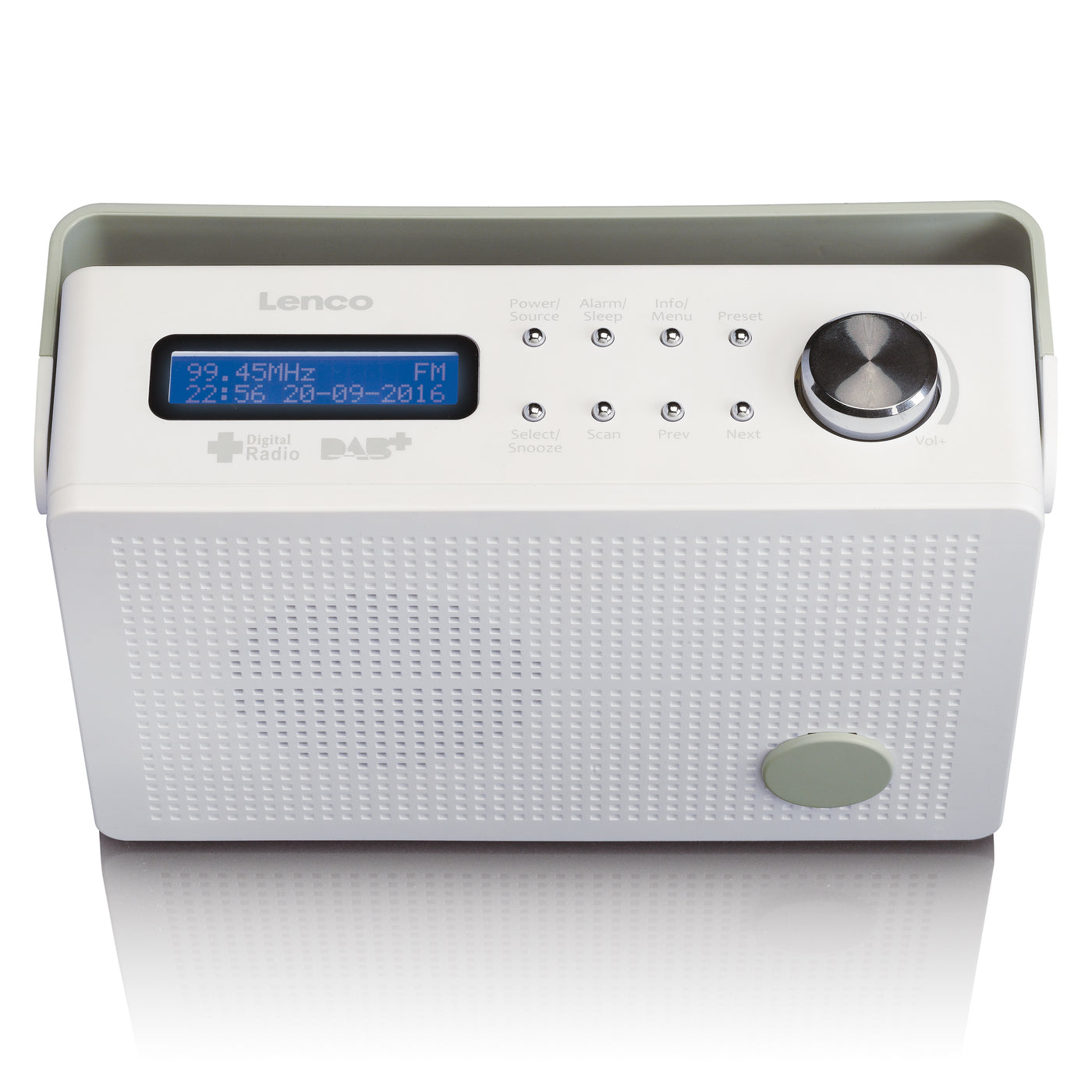 Lenco PDR-030WH - Radio DAB+/FM portable avec fonction réveil - Blanc