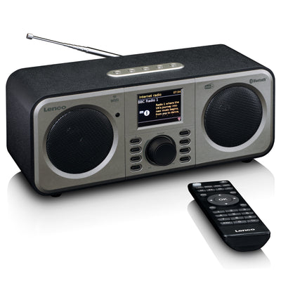 Lenco DIR-140BK - Radio Internet stéréo avec DAB+/FM et Bluetooth® - Noir