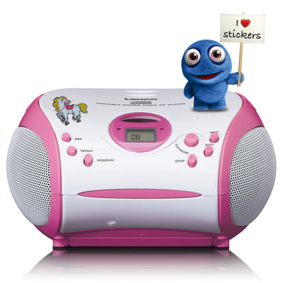 Lenco SCD-24PK kids - Radio portable avec lecteur CD - Rose