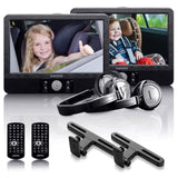 Lenco DVP-940 - Double DVD 9 pouces - USB - SD - 2 casques - Noir