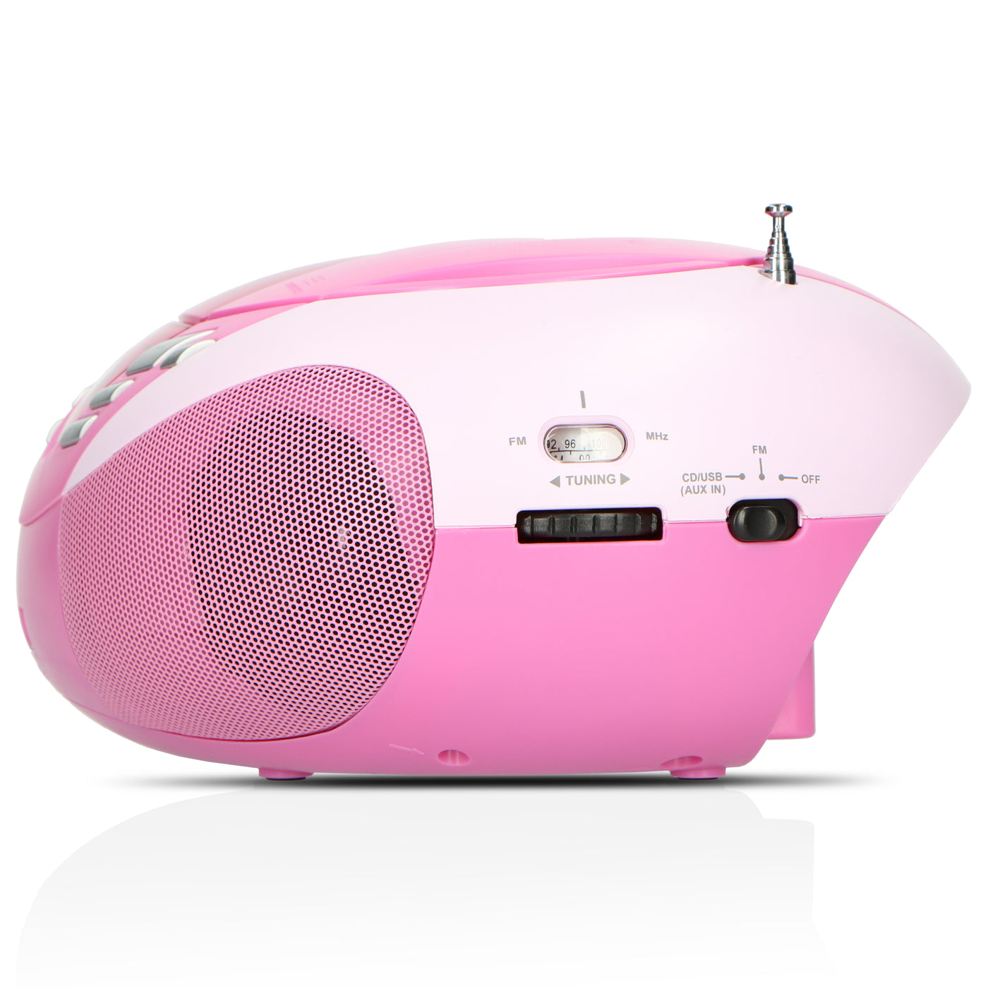 Lenco SCD-37 USB Pink - Radio FM et lecteur CD/USB portable - Rose