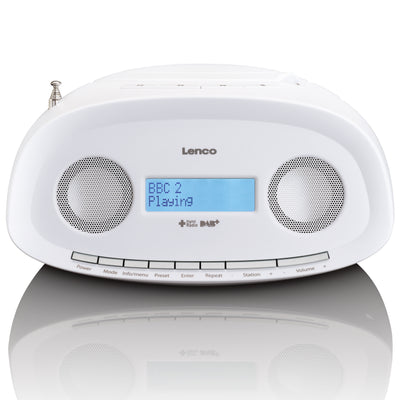 Lenco SCD-69WH - DAB+, boombox FM avec CD, MP3, USB - Blanc