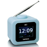 Lenco CR-620BU - Radio-réveil DAB+/FM avec écran couleur - Bleu