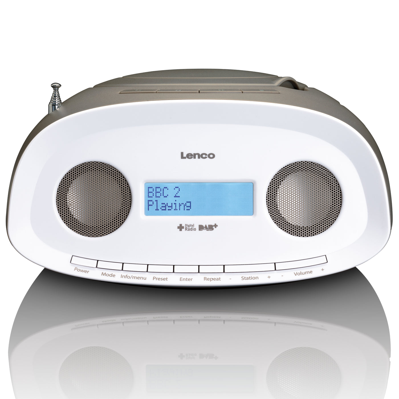Lenco SCD-69TP - DAB+, boombox FM avec CD, MP3, USB - Taupe