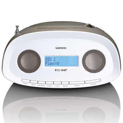 Lenco SCD-69TP - DAB+, boombox FM avec CD, MP3, USB - Taupe