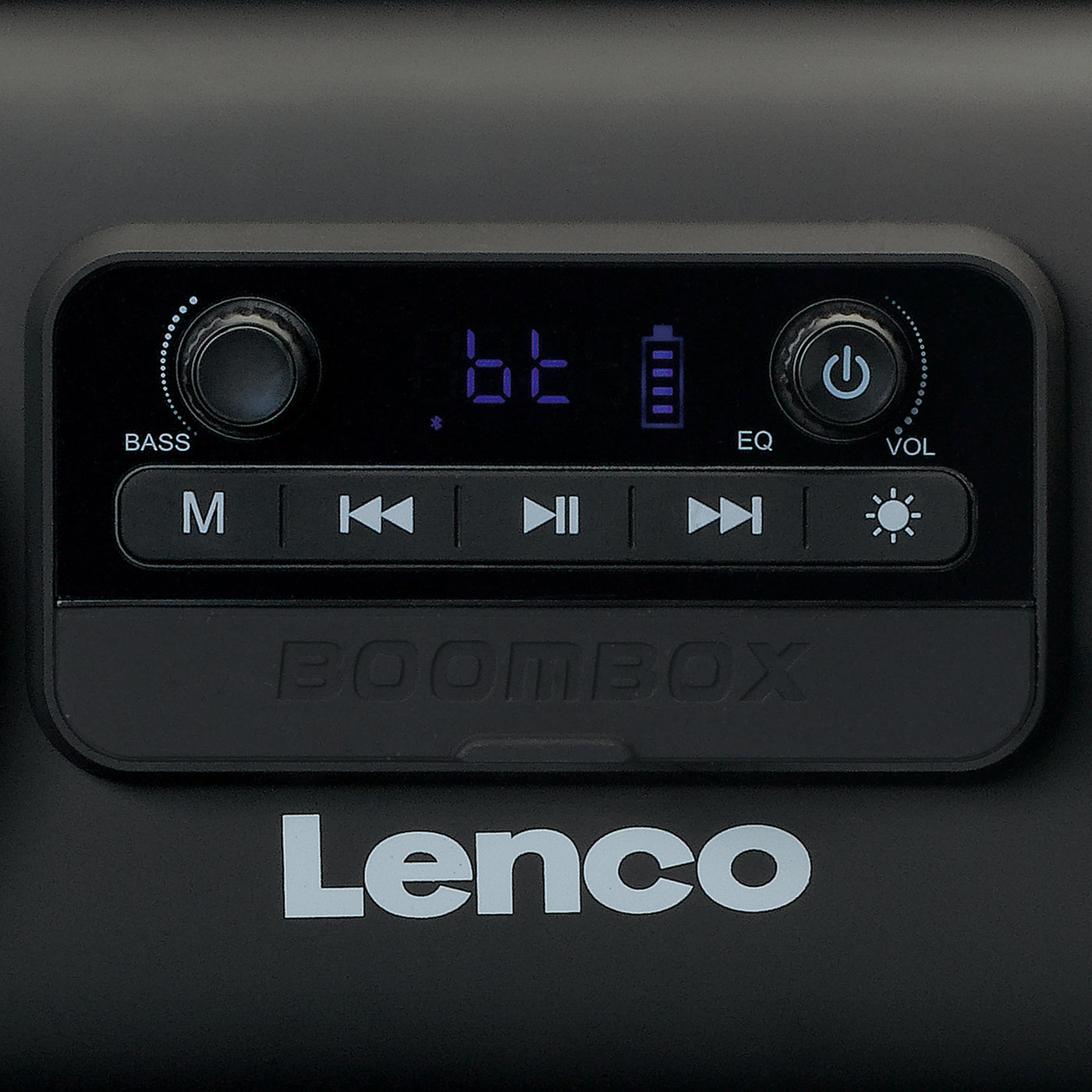 Lenco SPR-200BK - Enceinte Bluetooth® étanche avec radio FM, lecteur USB/micro SD et effets lumineux - Noir