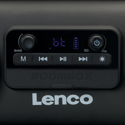 Lenco SPR-200BK - Enceinte Bluetooth® étanche avec radio FM, lecteur USB/micro SD et effets lumineux - Noir