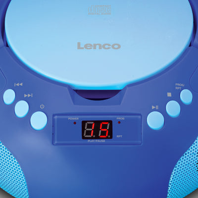 Lenco SCD-620BU - Portable radio/ CD player w. MIC. - Bleu