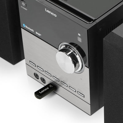 Lenco MC-150 - Chaîne stéréo avec radio DAB+/FM, lecteur CD, connexion Bluetooth® et prise USB - Noir