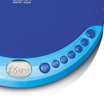 Lenco CD-011 - Lecteur CD portable avec fonction de rechargement - Bleu