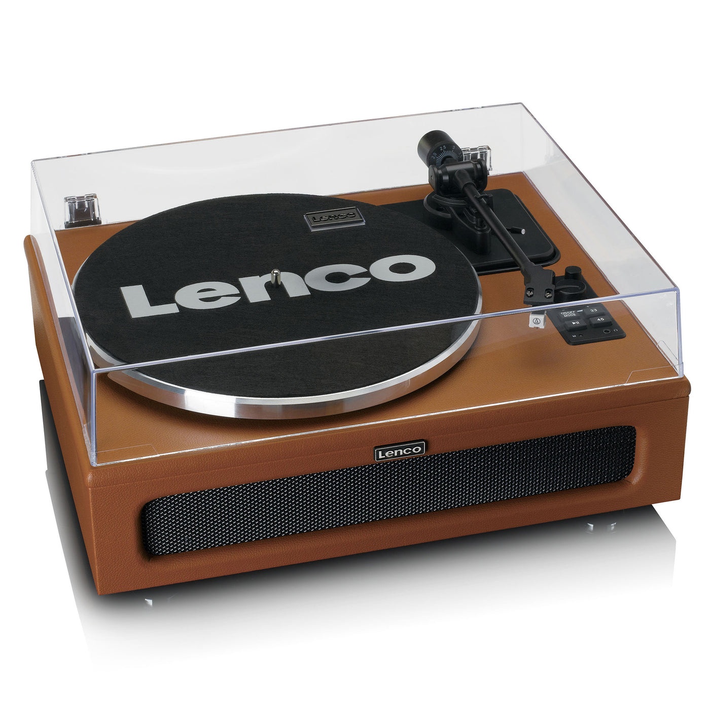 Lenco LS-430BN - Platine vinyle avec 4 haut-parleurs incorporés - Marron