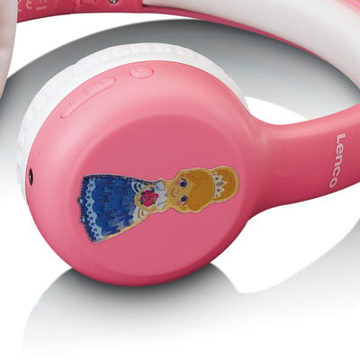 Lenco HPB-110PK - Casque Bluetooth® pliable pour enfants - Rose