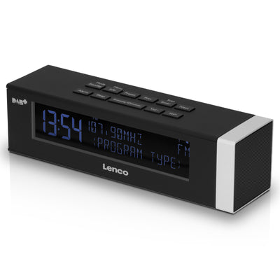 Lenco CR-630BK - Radio-réveil stéréo DAB+/FM avec connexion USB et entrée AUX - Noir