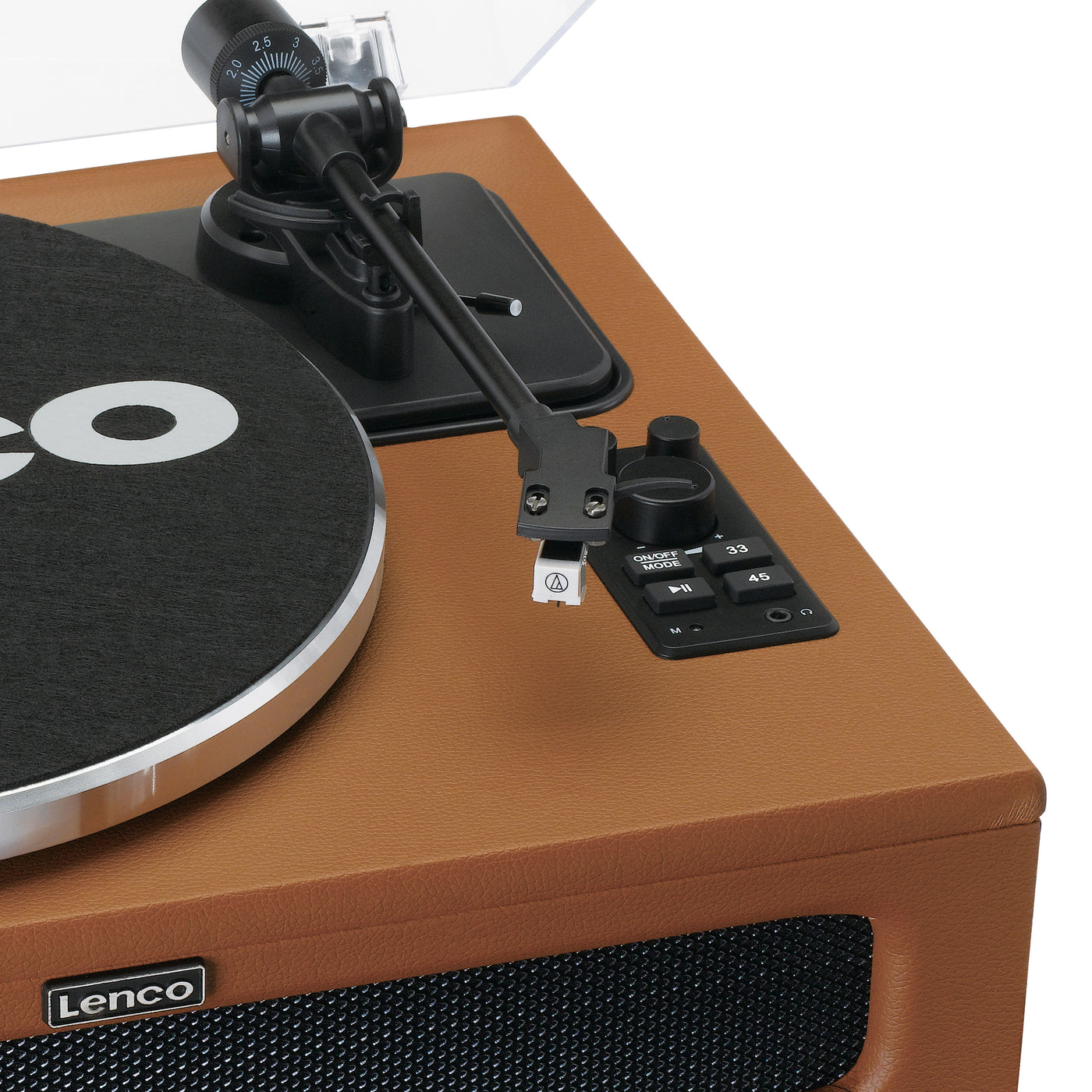 Lenco LS-430BN - Platine vinyle avec 4 haut-parleurs incorporés - Marron