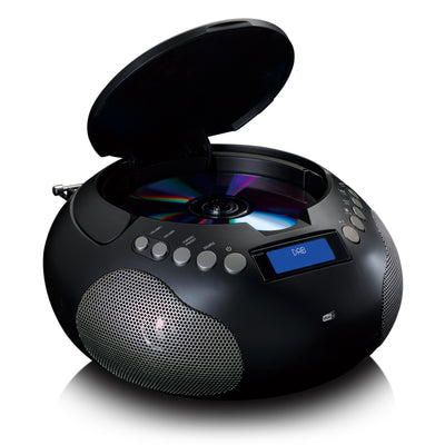 Lenco SCD-341BK - Radio stéréo portable DAB+/ FM avec Bluetooth® - Radio alimentée par batterie ou par secteur