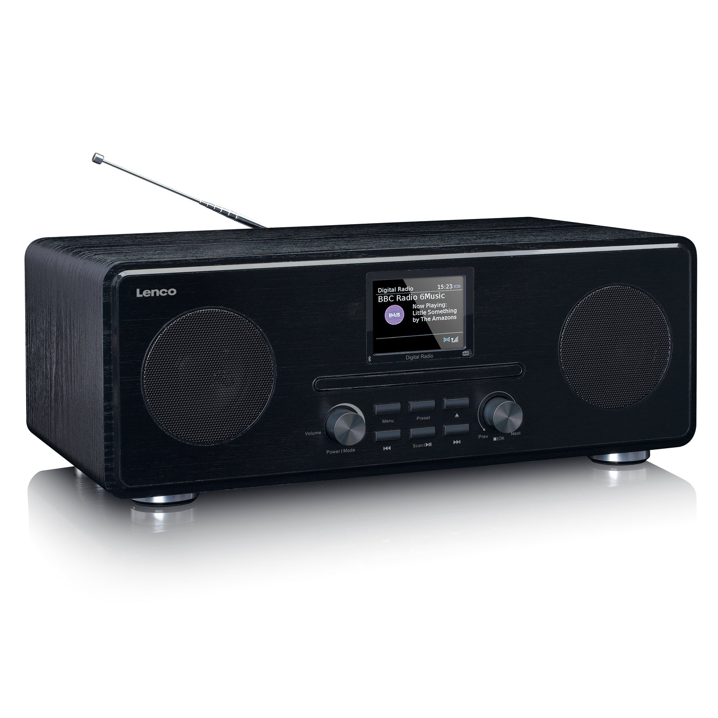 Lenco DAR-061BK - Radio DAB+/FM avec lecteur CD et Bluetooth® - Noir