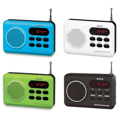 Ices IMPR-112 Black - Radio FM portable rechargeable - Noir