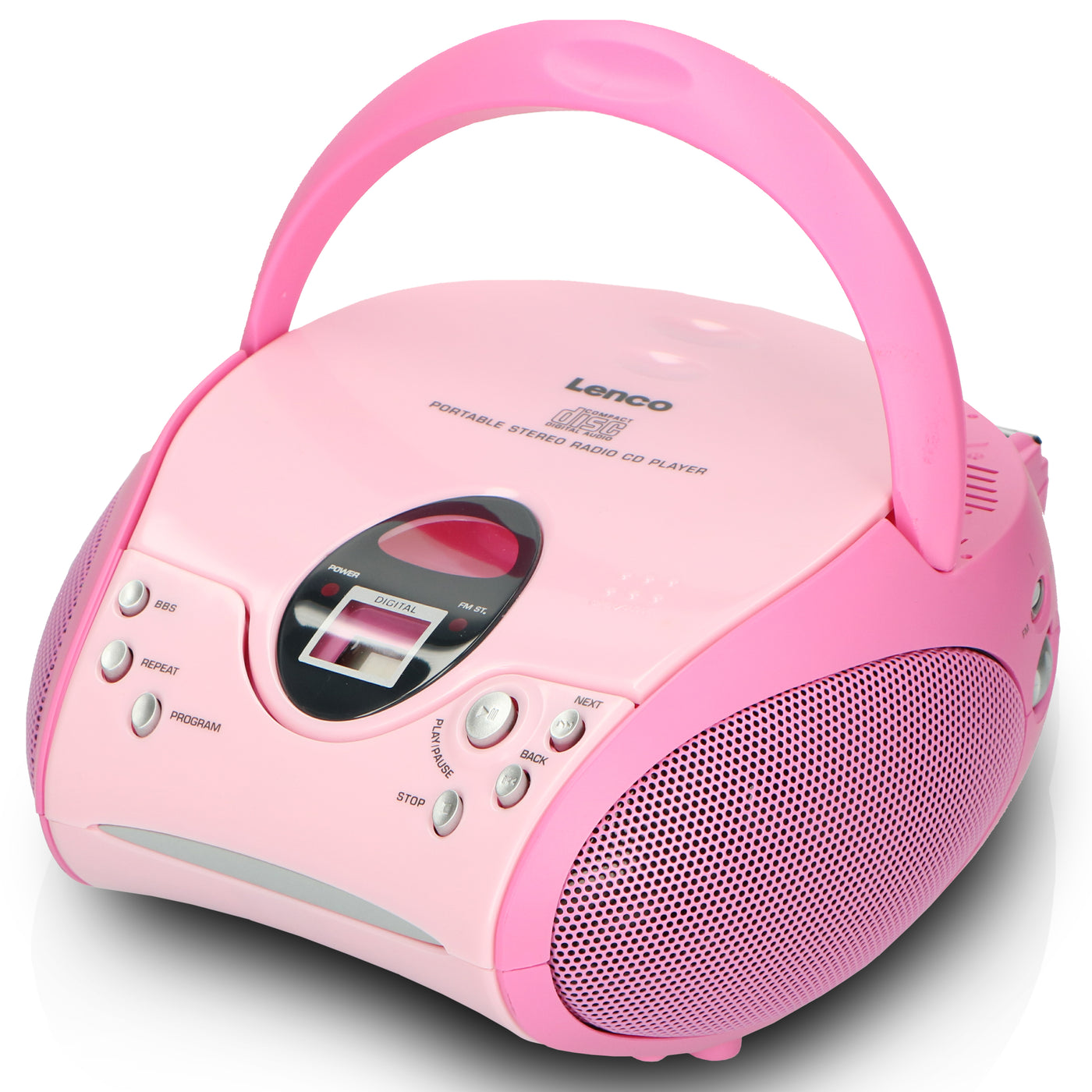 Lenco SCD-24 Pink - Radio portable avec lecteur CD - Rose